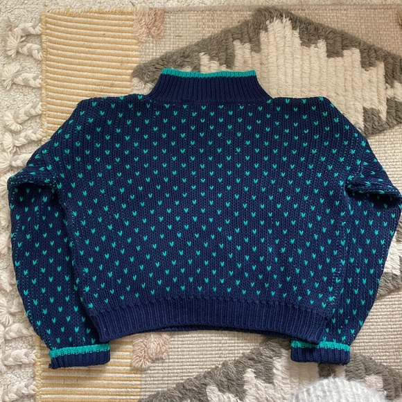 Vintage 80’s/90’s Cropped Boxy Mock Neck Sweater - Small - Picture 2 of 3